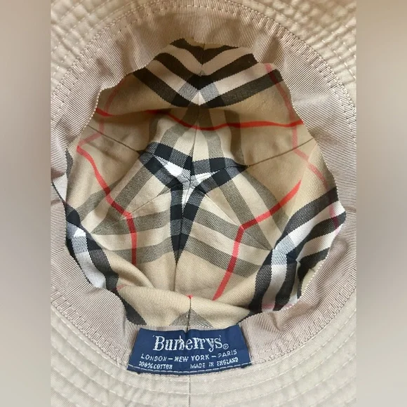 Vintage Burberry Reversible Round Bucket Hat - Picture 6 of 9